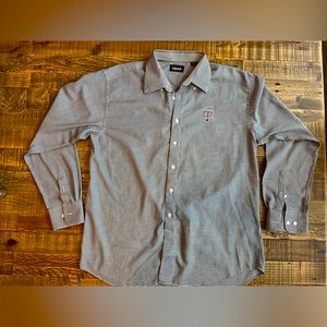 Ashworth Texas A&M Aggies Black And White Monogram Button Down Shirt Size XL